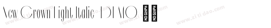 New Crown Light Italic_DEMO字体转换